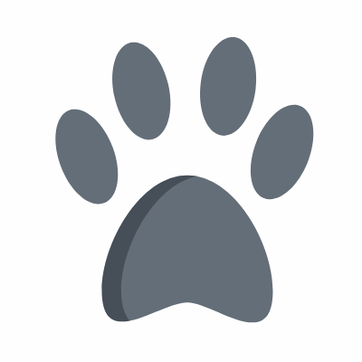 Pet Print, Animated Icon, Flat