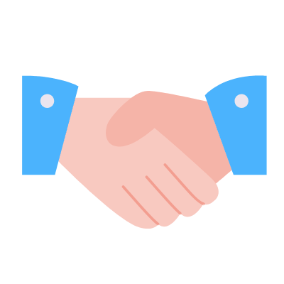 Handshake, Animated Icon, Flat