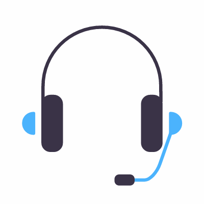 Customer Support, Animated Icon, Flat