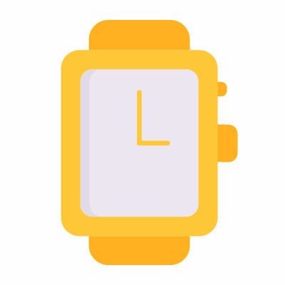 Watch Retro, Animated Icon, Flat