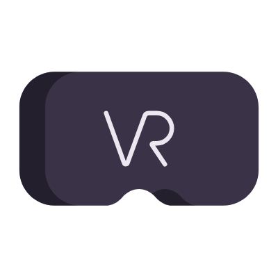 VR Glasses, Animated Icon, Flat