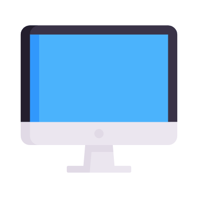 Desktop, Animated Icon, Flat
