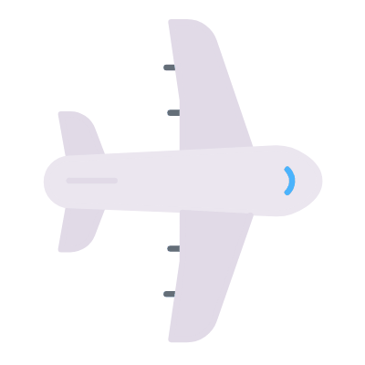 Airplane Horizontal, Animated Icon, Flat