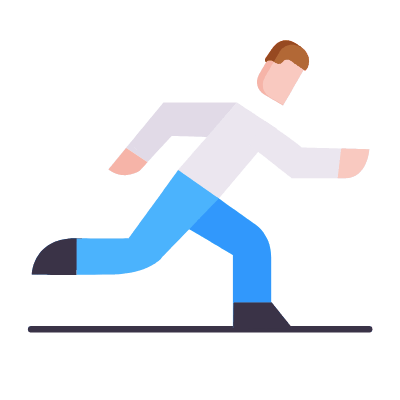 Running, Animated Icon, Flat