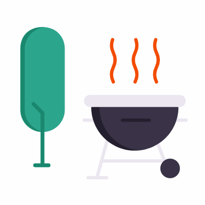 Grill, Animated Icon, Flat