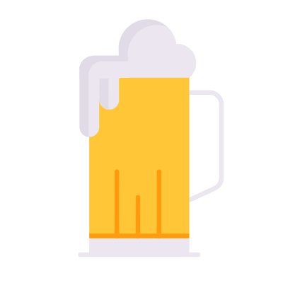 Beer Pint, Animated Icon, Flat