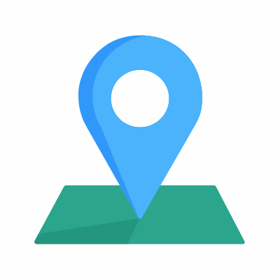 Location Pin, Animated Icon, Flat