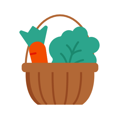 Veggies, Animated Icon, Flat