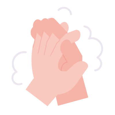 Washing Hands, Animated Icon, Flat