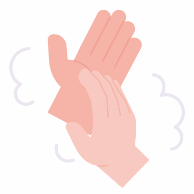 Washing Hands, Animated Icon, Flat