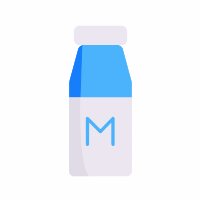 Milk, Animated Icon, Flat