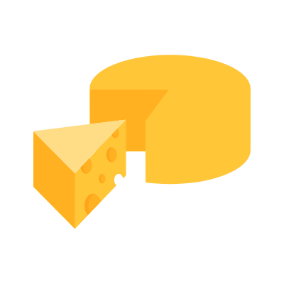 Cheese, Animated Icon, Flat