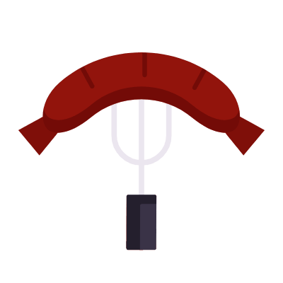 Sausage, Animated Icon, Flat