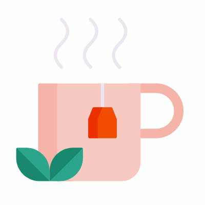Green Tea, Animated Icon, Flat