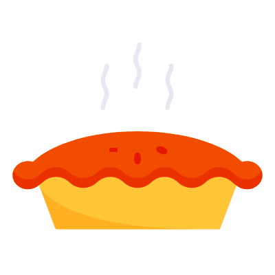 Apple Pie, Animated Icon, Flat