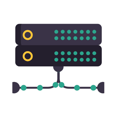 Server, Animated Icon, Flat