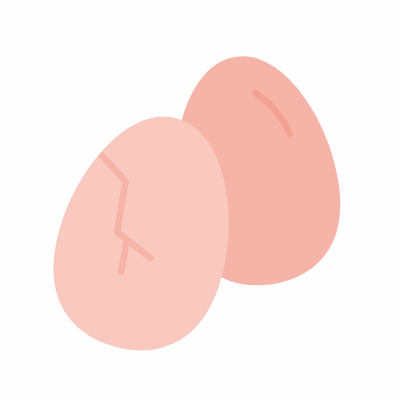 Eggs, Animated Icon, Flat