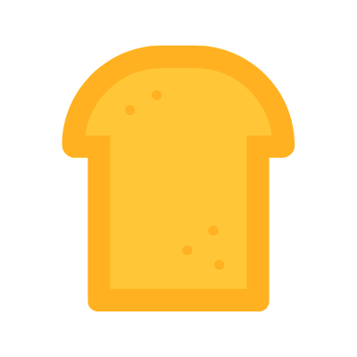 Bread, Animated Icon, Flat