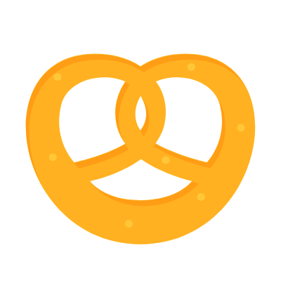 Brezel, Animated Icon, Flat