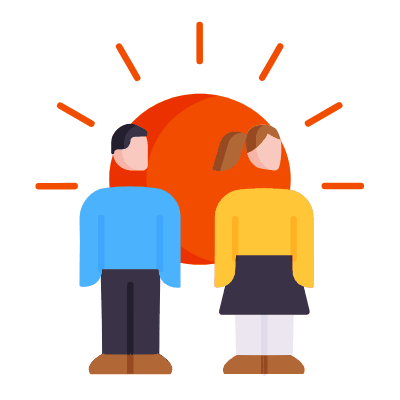 Kids Sun, Animated Icon, Flat