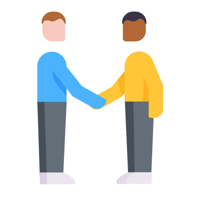 People Handshake, Animated Icon, Flat