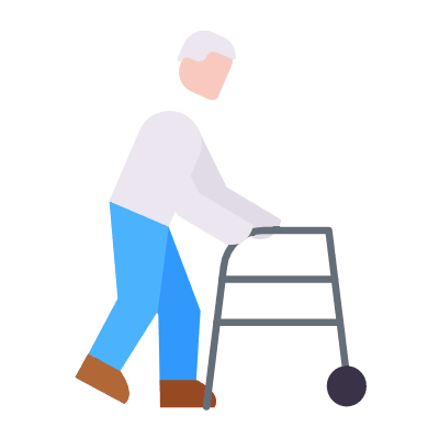 Person Walker, Animated Icon, Flat