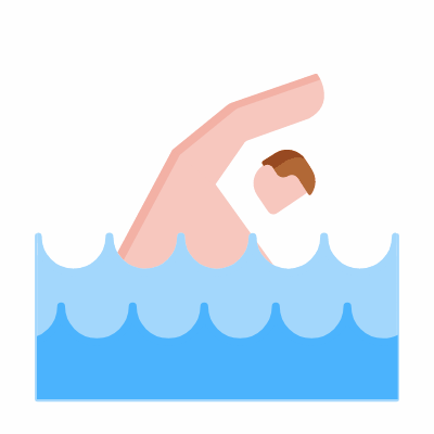 Swim, Animated Icon, Flat