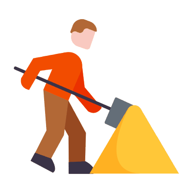 Dig, Animated Icon, Flat