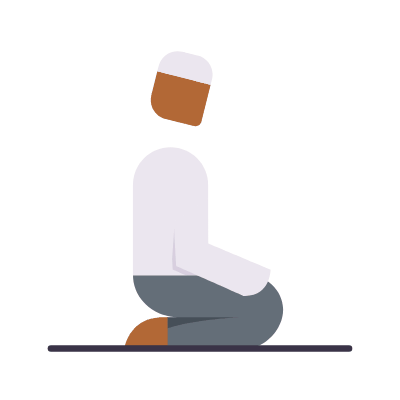 Muslim, Animated Icon, Flat