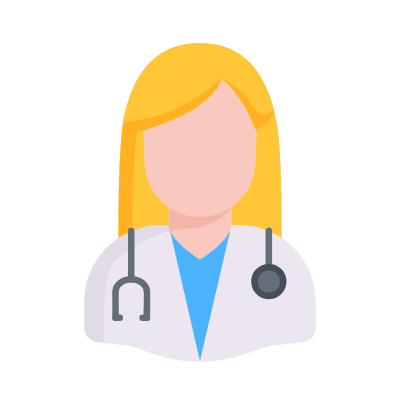 Woman Doctor, Animated Icon, Flat