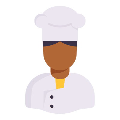 Man Cook, Animated Icon, Flat