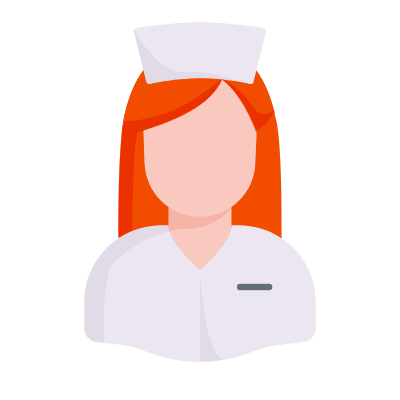 Woman Nurse, Animated Icon, Flat