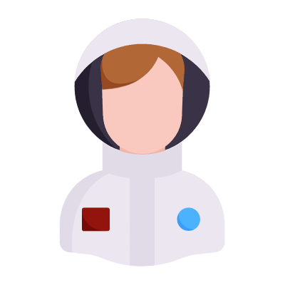 Man Astronaut, Animated Icon, Flat