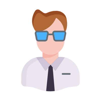 Man Intern, Animated Icon, Flat