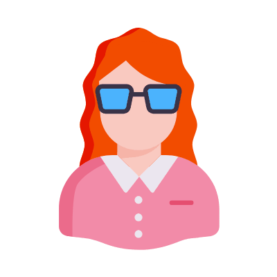 Woman Intern, Animated Icon, Flat