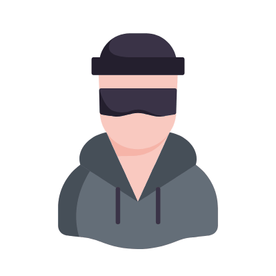 Man Robber, Animated Icon, Flat