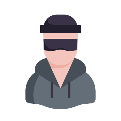 Robber, Animated Icon, Flat
