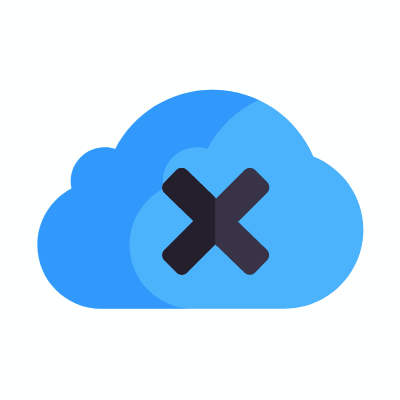 Cloud Error, Animated Icon, Flat