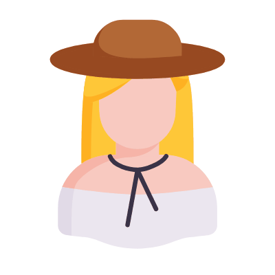 Woman Boho, Animated Icon, Flat