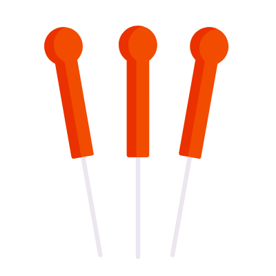 Acupuncture, Animated Icon, Flat