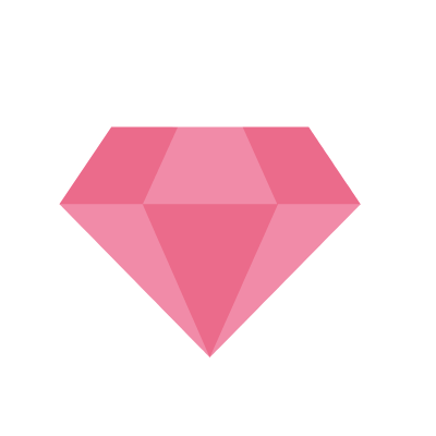 Diamond, Animated Icon, Flat