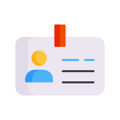 ID Badge, Animated Icon, Flat