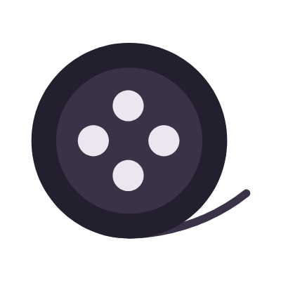 Film Reel, Animated Icon, Flat
