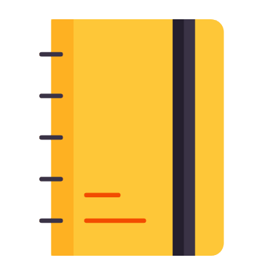 Notebook Elastic, Animated Icon, Flat
