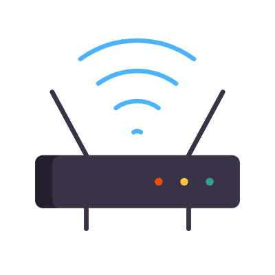 Wifi Router, Animated Icon, Flat