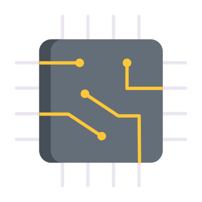 Chip, Animated Icon, Flat