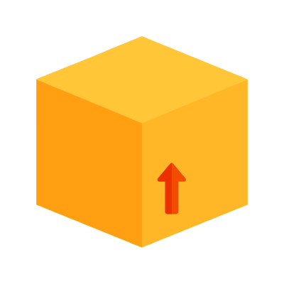 Box Arrow Up, Animated Icon, Flat