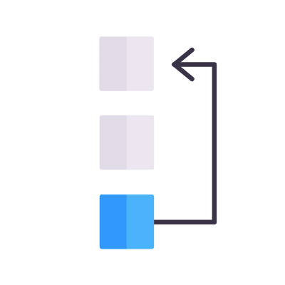 Order Bottom To Top, Animated Icon, Flat