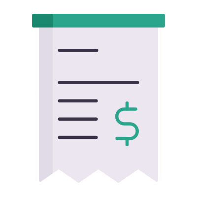 Receipt Dollar, Animated Icon, Flat