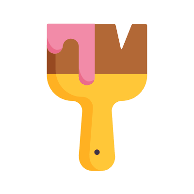 Brush, Animated Icon, Flat